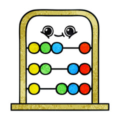 retro grunge texture cartoon abacus