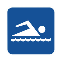 Swimming sign pictogram