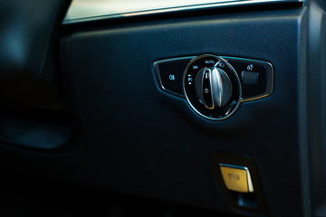 Obraz na płótnie Canvas light control in luxury car. Luxury car Interior