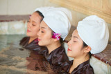 Young girls at spa salon