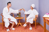 Couple at luxury spa salon