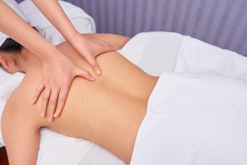 Woman relaxing during massage