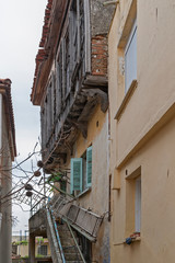 Fototapeta na wymiar Steets and building in old town of city of Kavala, East Macedonia and Thrace, Greece