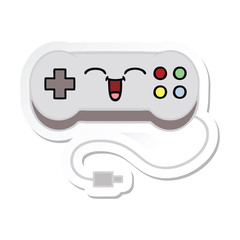 sticker of a cute cartoon game controller