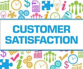 Customer Satisfaction Colorful Business Texture Square 