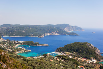 Naklejka na ściany i meble High angle view of Corfu island, Greece.