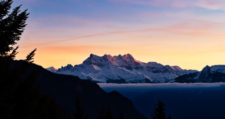 Dents du Midi Swiss alpes