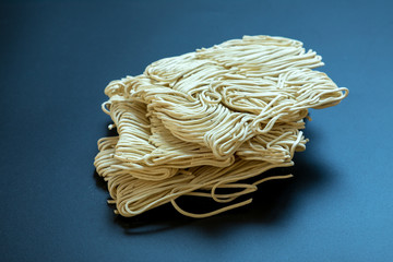 noodles isolated on dark background
