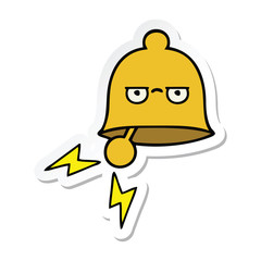 Fototapeta premium sticker of a cute cartoon ringing bell