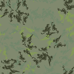 Forest camouflage of various shades of green colors