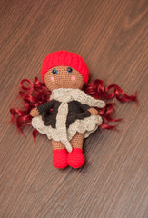 knitted doll in the dress