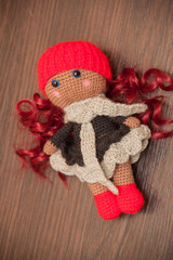knitted doll in the dress