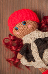 knitted doll in the dress