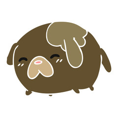 cartoon of cute kawaii dog