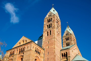Fototapeta na wymiar cathedral of Speyer is a unsesco word heritage site in the southwest of germany