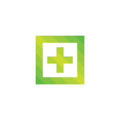 Obraz premium plus medical gradient square logo vector