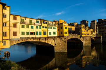 Obraz premium Florence with Ponte Vecchio and river Arno