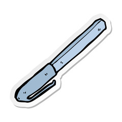 sticker of a cartoon pen