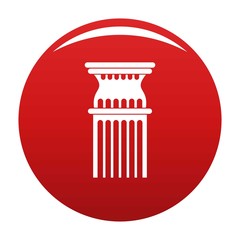 Column icon. Simple illustration of column vector icon for any design red