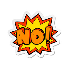 sticker of a cartoon no symbol