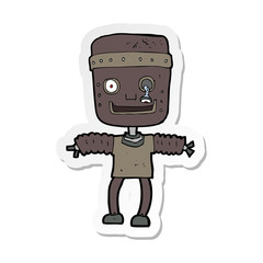 sticker of a cartoon robot
