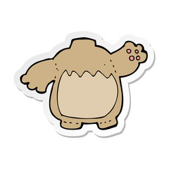 sticker of a cartoon teddy bear body