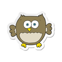 sticker of a cartoon owl