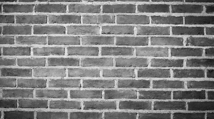 Modern brick wall, red brick wall or brick wall texture for background. Black and white.