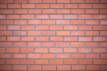 Red brick wall, shot on a cloudy winter day