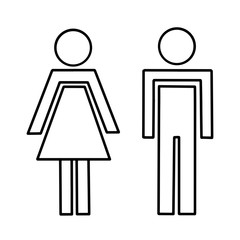 Vector illustrstion of man and woman silhouettes