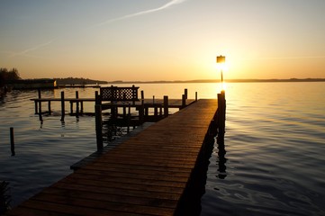 Fototapeta premium Sunrise over the lake