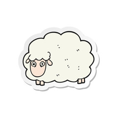 sticker of a cartoon farting sheep