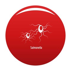 Salmonella icon. Simple illustration of salmonella vector icon for any design red