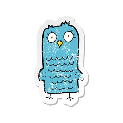 retro distressed sticker of a cartoon bird