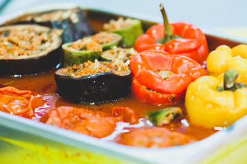 Yemista Greek Mediterranean food recipe 