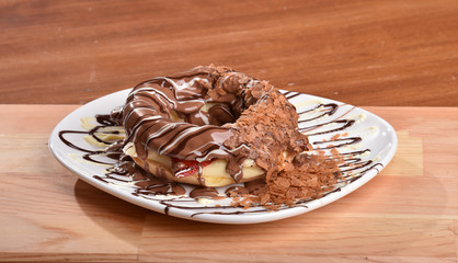 chocolate water on coffee board