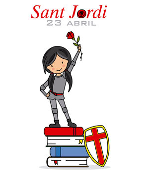 Catalonia traditional celebration. Sant Jordi