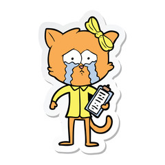 sticker of a cartoon cat