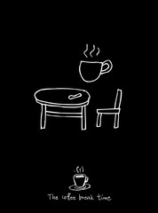 카페 포스터 / 손으로 그린 커피 그림