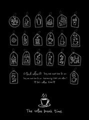 카페 포스터 / 손으로 그린 커피 그림