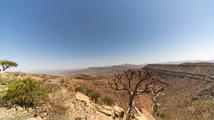 Mountainous scenery of Afar region in Ethiopia between Mekele and Danakil