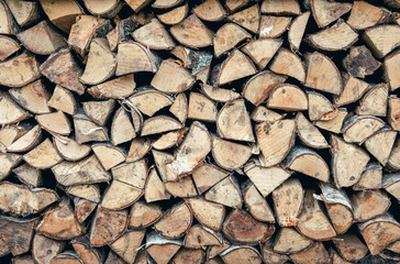 stacks of firewood background