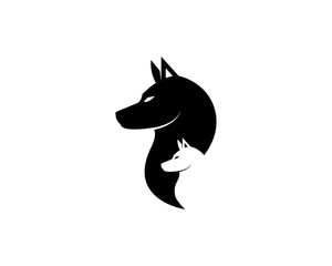 dog logo icon vector template