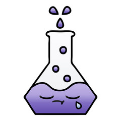 gradient shaded cartoon science beaker