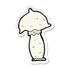 sticker of a cartoon mushroom