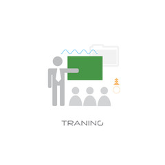 learning training courses business education presentation line style white background