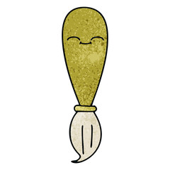 retro grunge texture cartoon paint brush