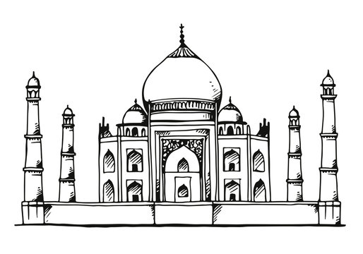 Wall Mural Taj Mahal Drawing - PIXERS.CA-saigonsouth.com.vn