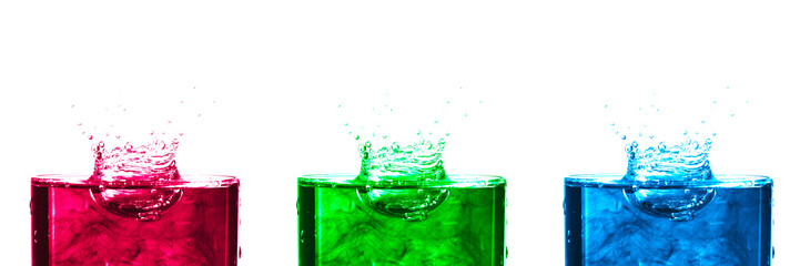 RGB water droplet splash