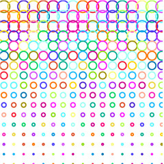 Colorful circles on white background   